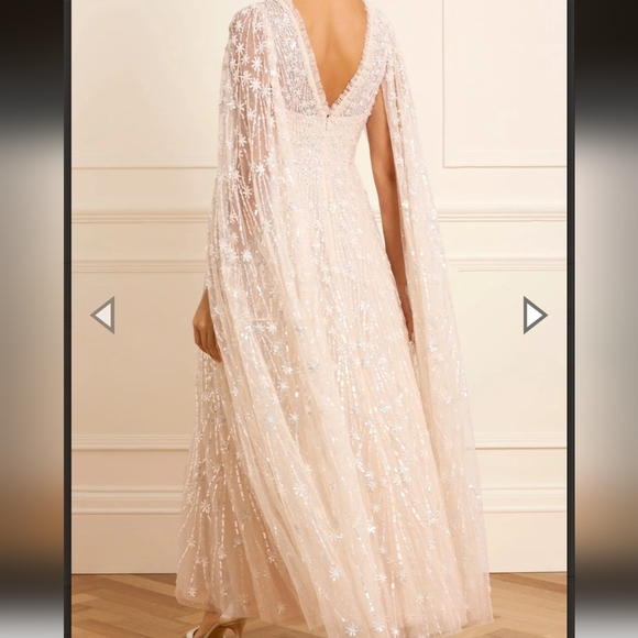 BHLDN Needle & Thread Comet Ankle Gown fits size US 4 $1,165 - Picture 4 of 9